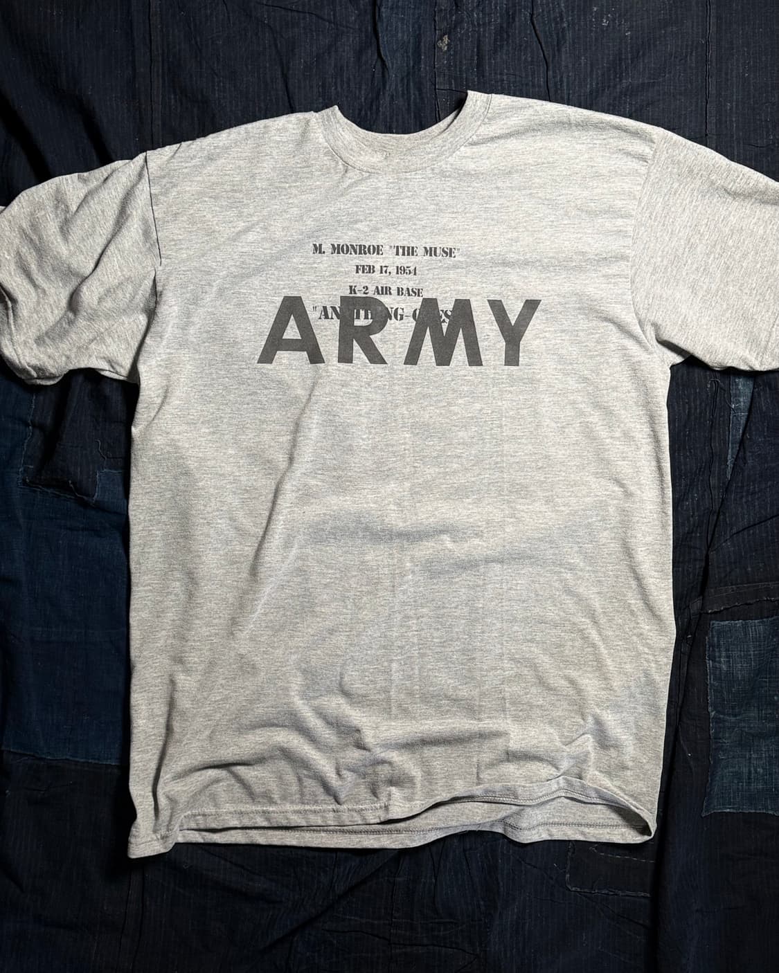 00‘s U.S Army 애니띵고우즈 스텐실 IPFU 티셔츠 L 상품이미지1