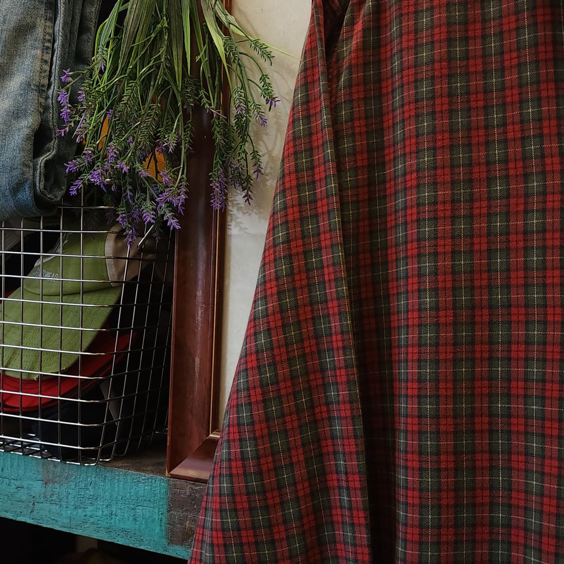 90s 엘엘빈 체크셔츠 플란넬 셔츠 헤비코튼 워크셔츠 우드맨 레드 L 상품이미지8