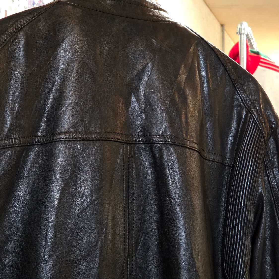 빈티지 절개라인 락시크 양가죽 투지퍼 자켓 상품이미지6