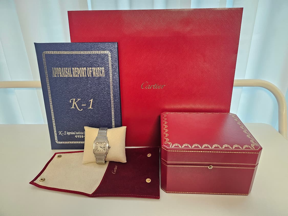까르띠에 산토스 갈베 라지 스틸 쿼츠 상품이미지5