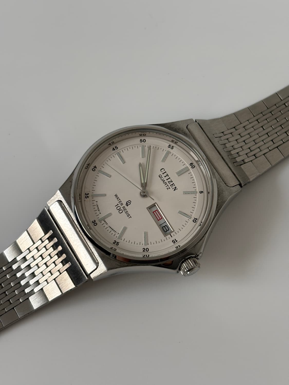 1980s CQ White Dial Silver Quartz 상품이미지4