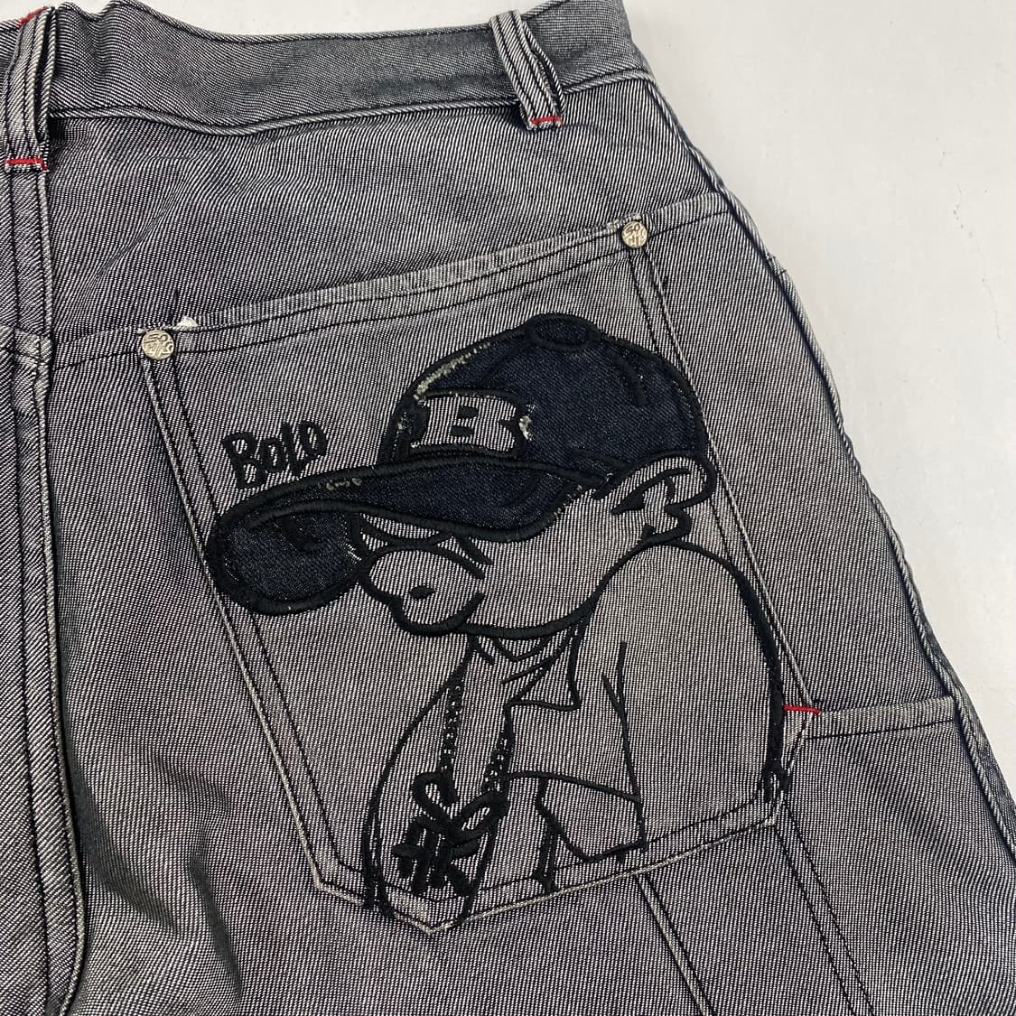 SOHK 올드스쿨 빈티지 자수 카펜터 실버 데님 진 (32) 상품이미지3