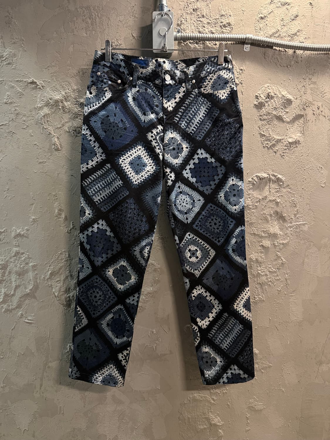 29인치 겐조진스 KENZO JEANS 패턴 팬츠 블루 믹스 상품이미지1