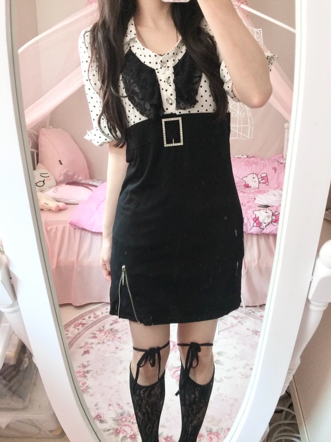 Vintage ROUGE A LEVRES Polka Dot Collare 상품이미지6