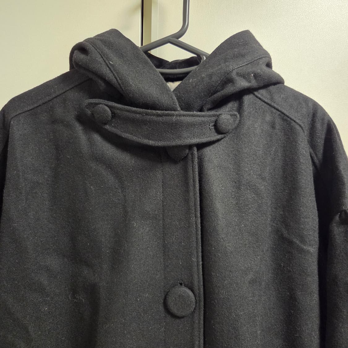 Nano Universe 오버핏 후드 울혼방 코트 자켓 S 상품이미지2
