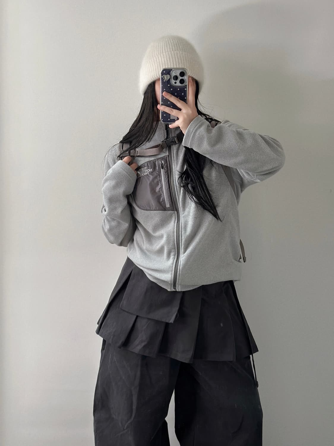 노스페이스 그레이 포켓 플리스 집업  상품이미지2