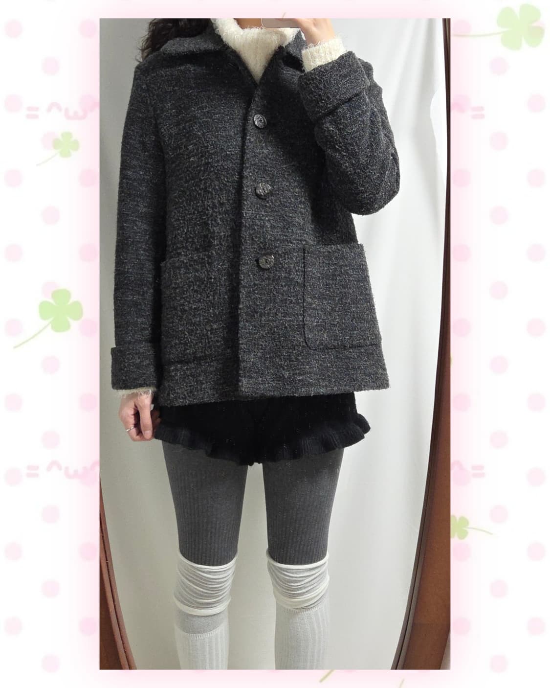 챠콜 울 보카시 자켓 상품이미지3