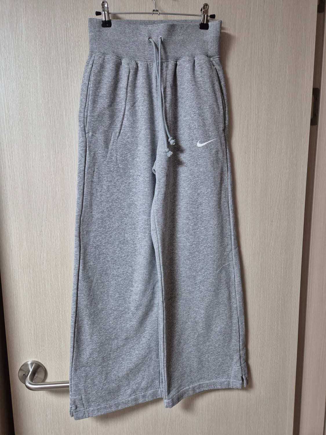 나이키 피닉스 팬츠 플리스 팬츠 xs 화이트.그레이 두가지 상품이미지4