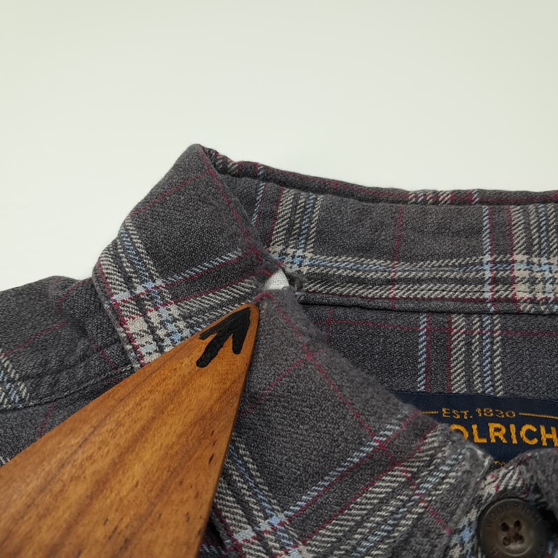 CL180 울리치 코튼 플란넬 차콜체크 셔츠 상품이미지3