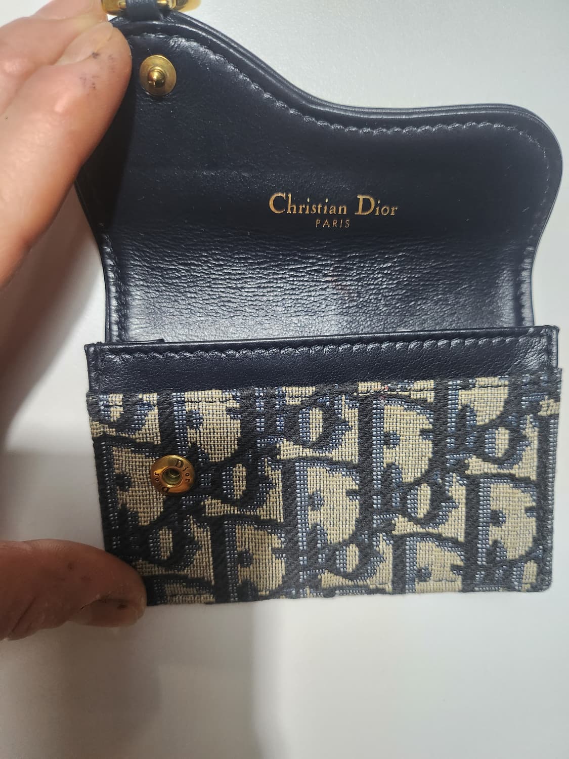 정품!디올 오블리크새들 카드지갑 상품이미지3