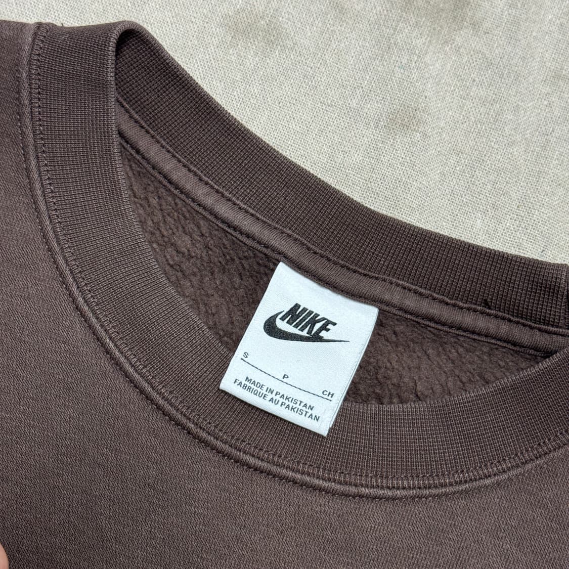 나이키 우먼 크롭 브라운 맨투맨 S 상품이미지5