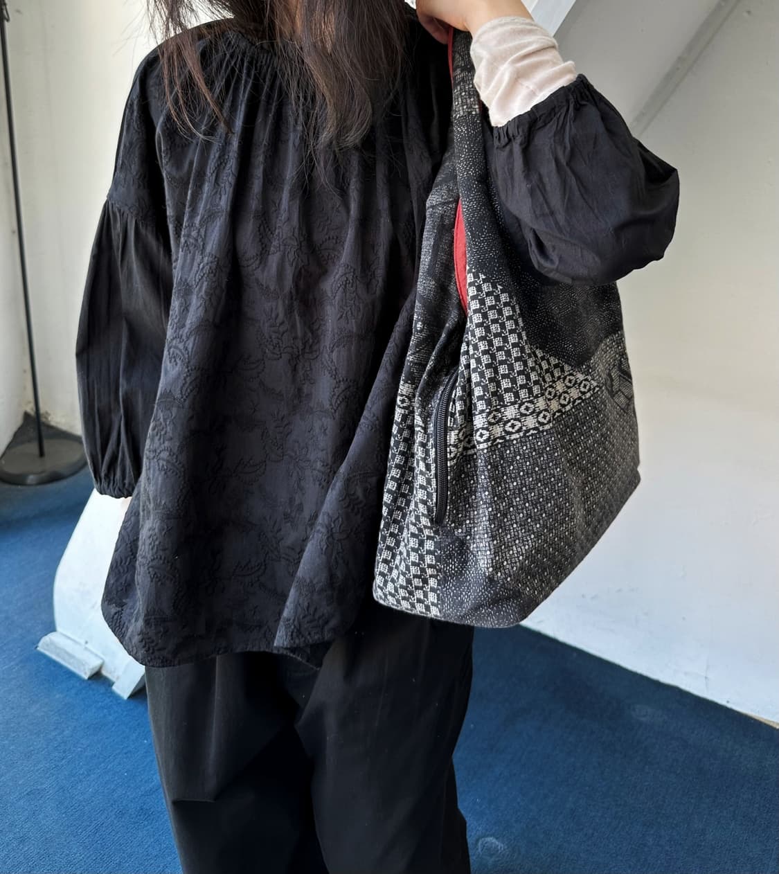Wide silhouette High gauge cotton blouse 상품이미지10