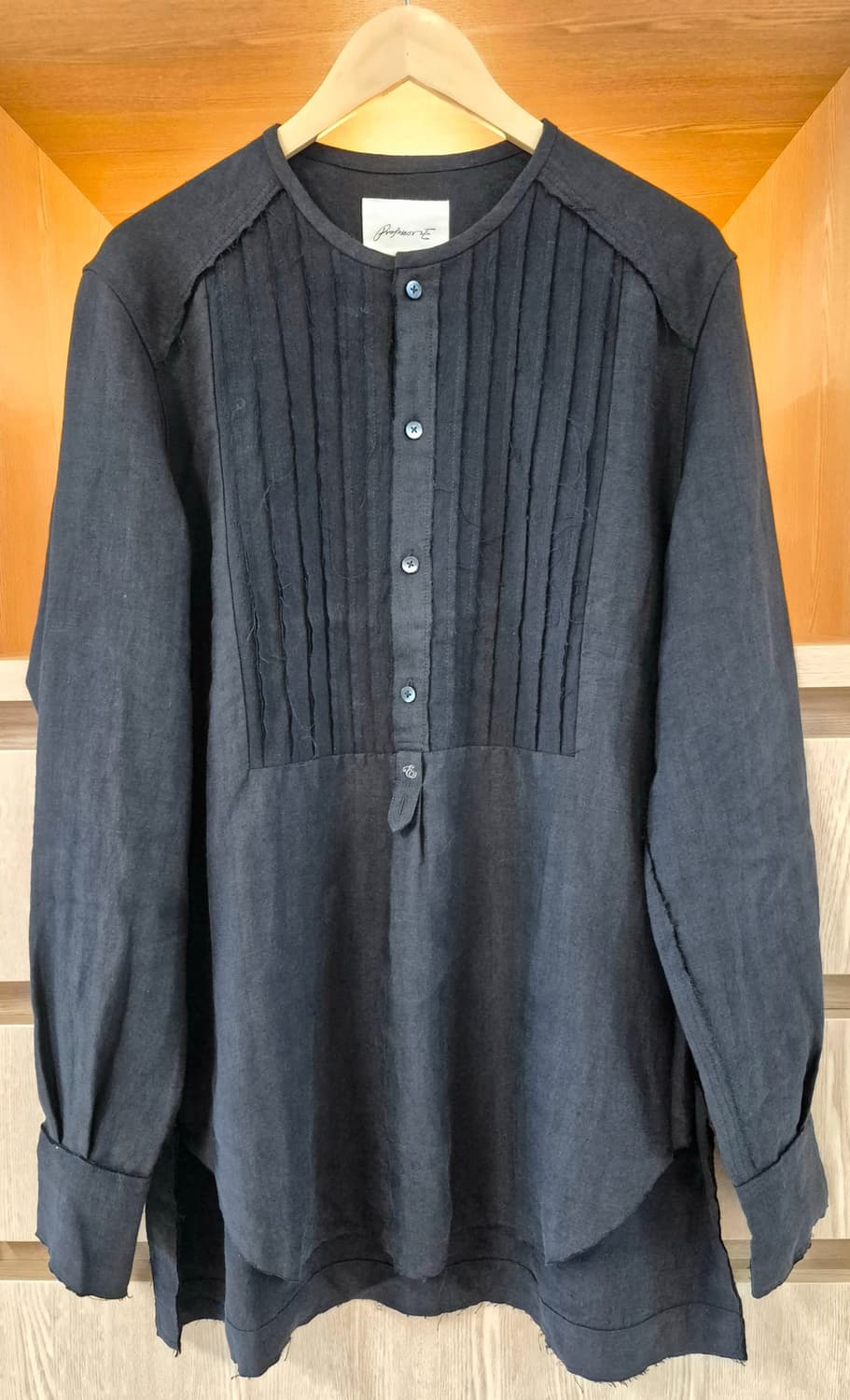 Professor.E Ramie Asymmetric Shirt (50) 상품이미지1
