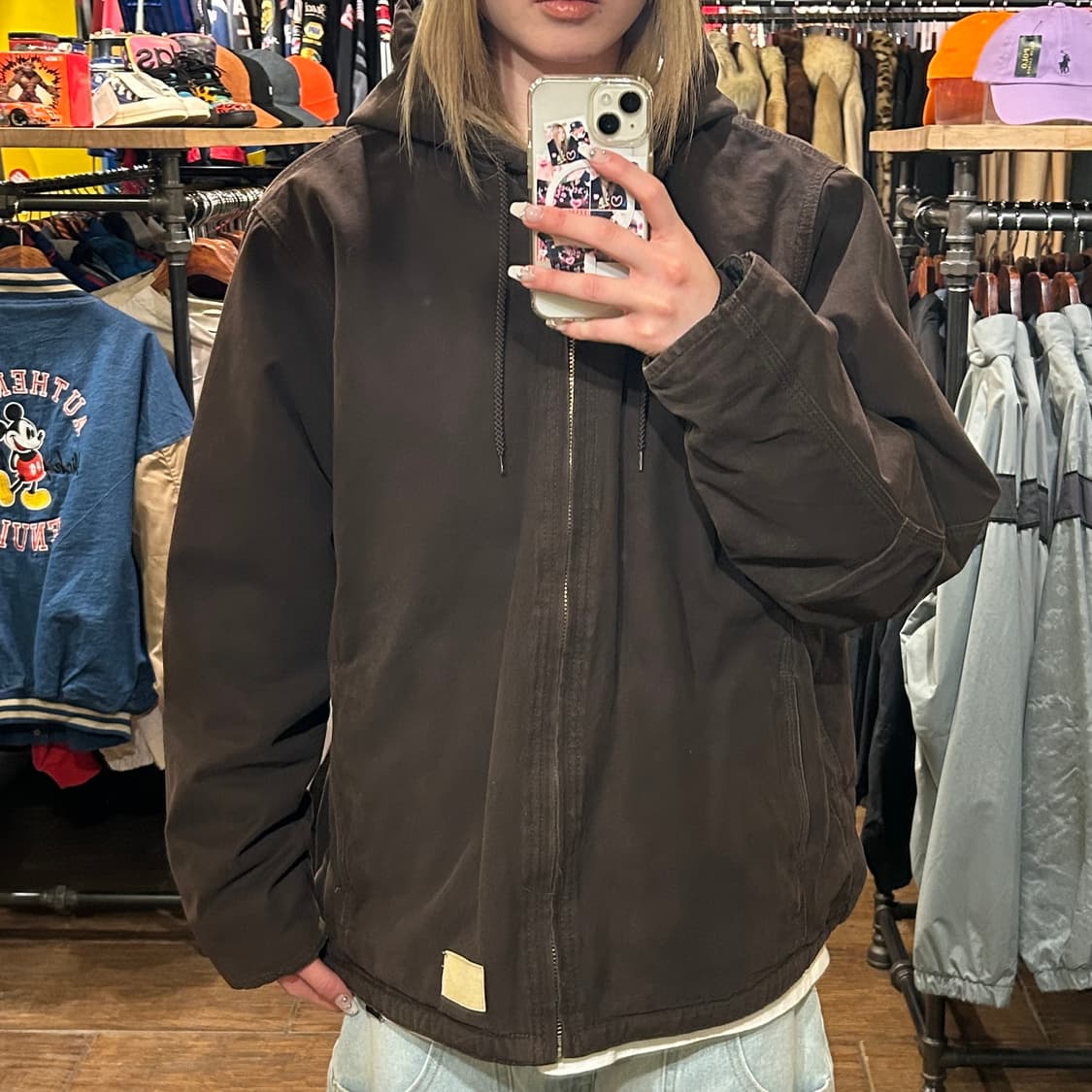 [HI] VTG 후드 자켓 브라운 상품이미지2