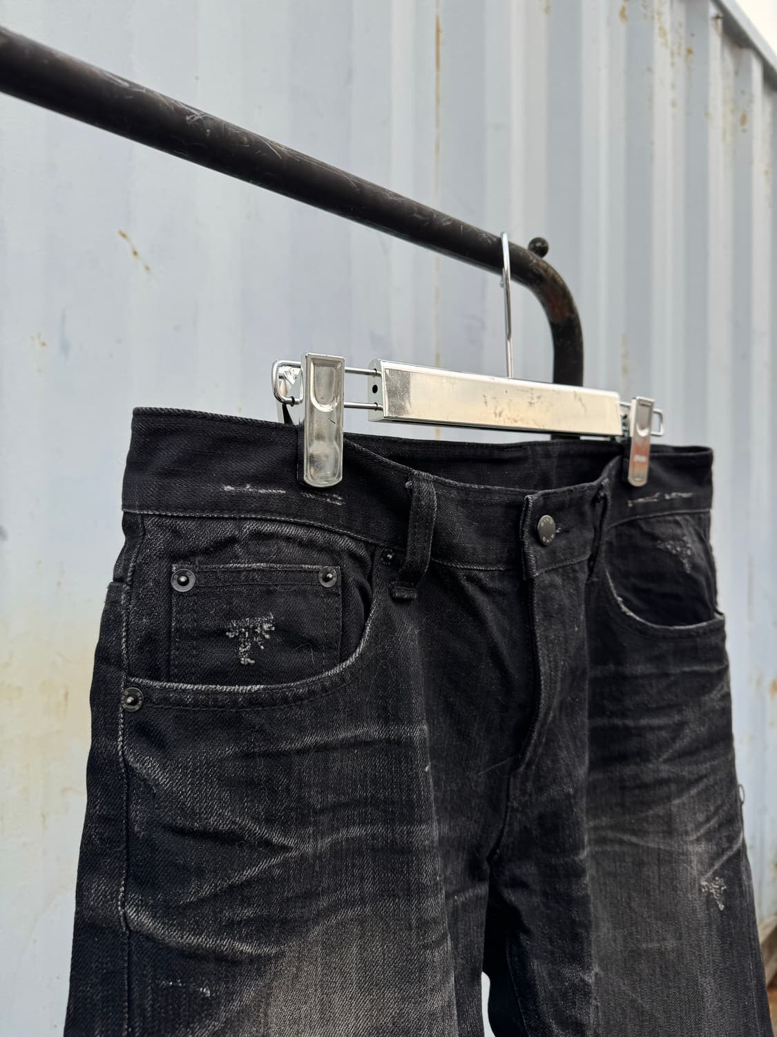 Vintage Black Straight Jeans 상품이미지3