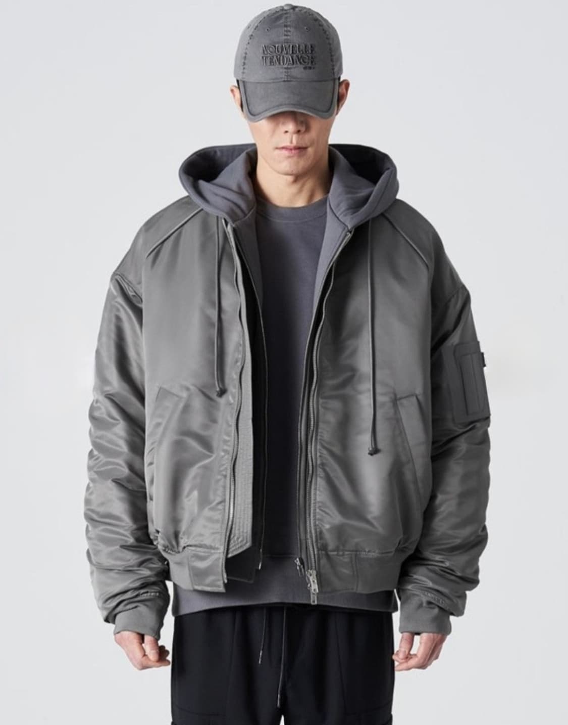 준지 129만 후드 마원 애쉬 그레이 MA-1 상품이미지1