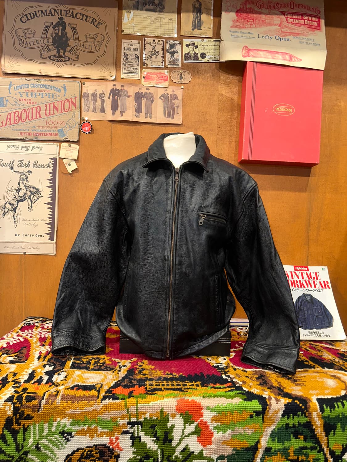 ( L ) 스포츠가죽 빈티지가죽 소가죽 남성가죽 봄버자켓 레더자켓 상품이미지3