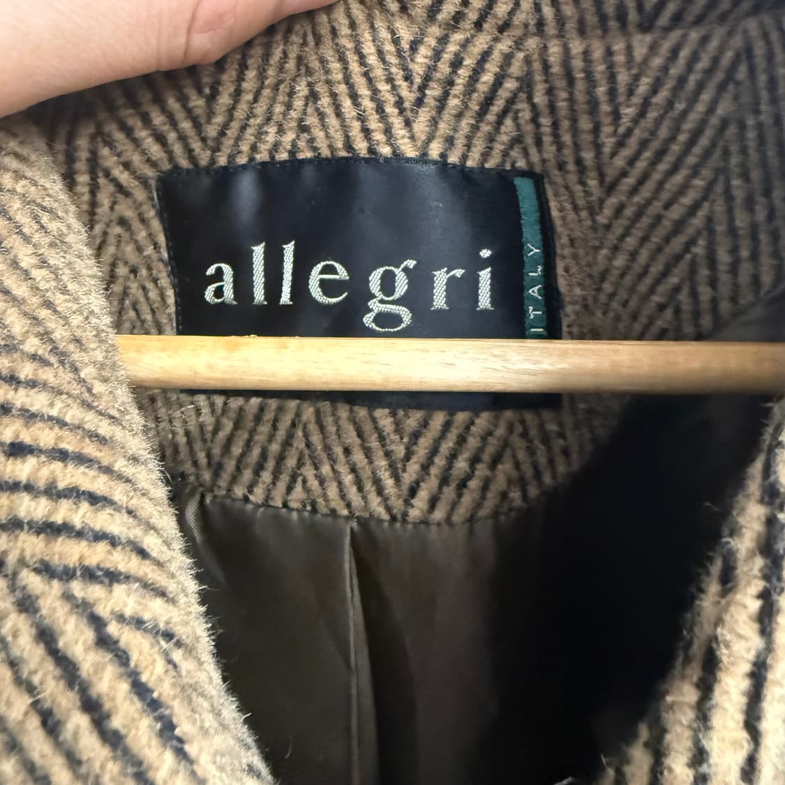 Italy (allegri) 알레그리 헤링본 후드 더플 코트 os 상품이미지2