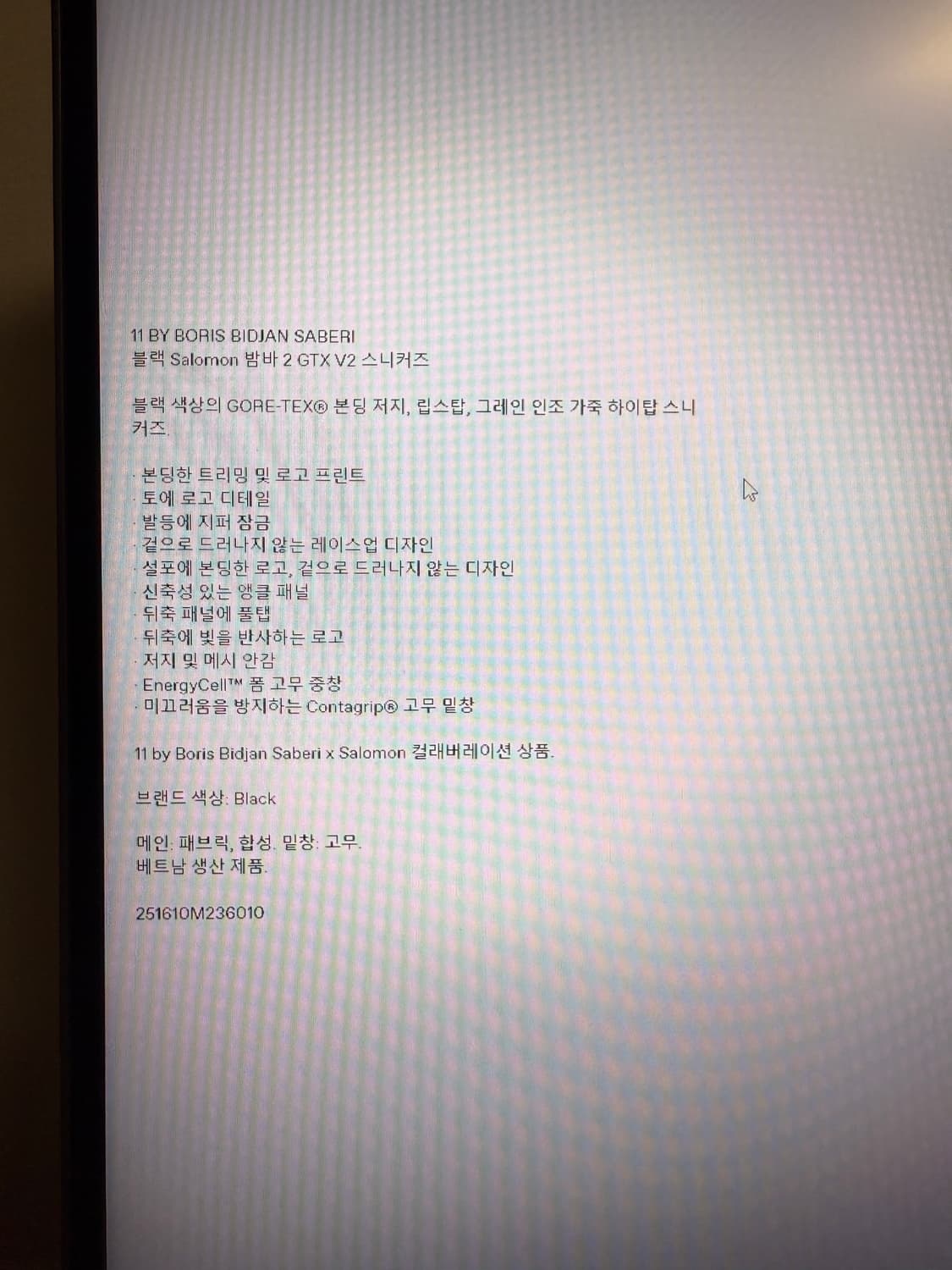 보리스비잔사베리 살로몬 밤바2gtx v2 상품이미지7