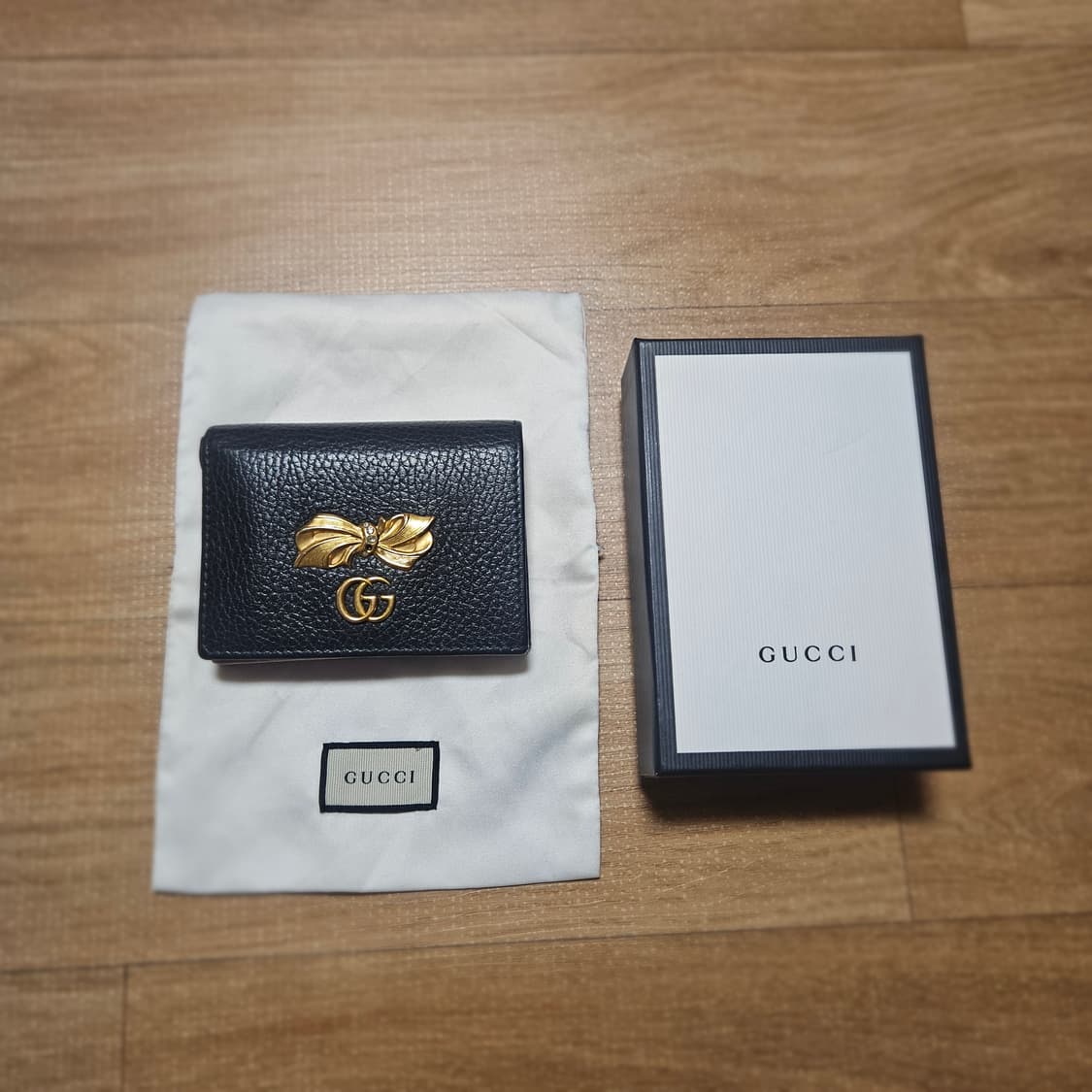 구찌 마몽 리본 보우 금장 반지갑 상품이미지1