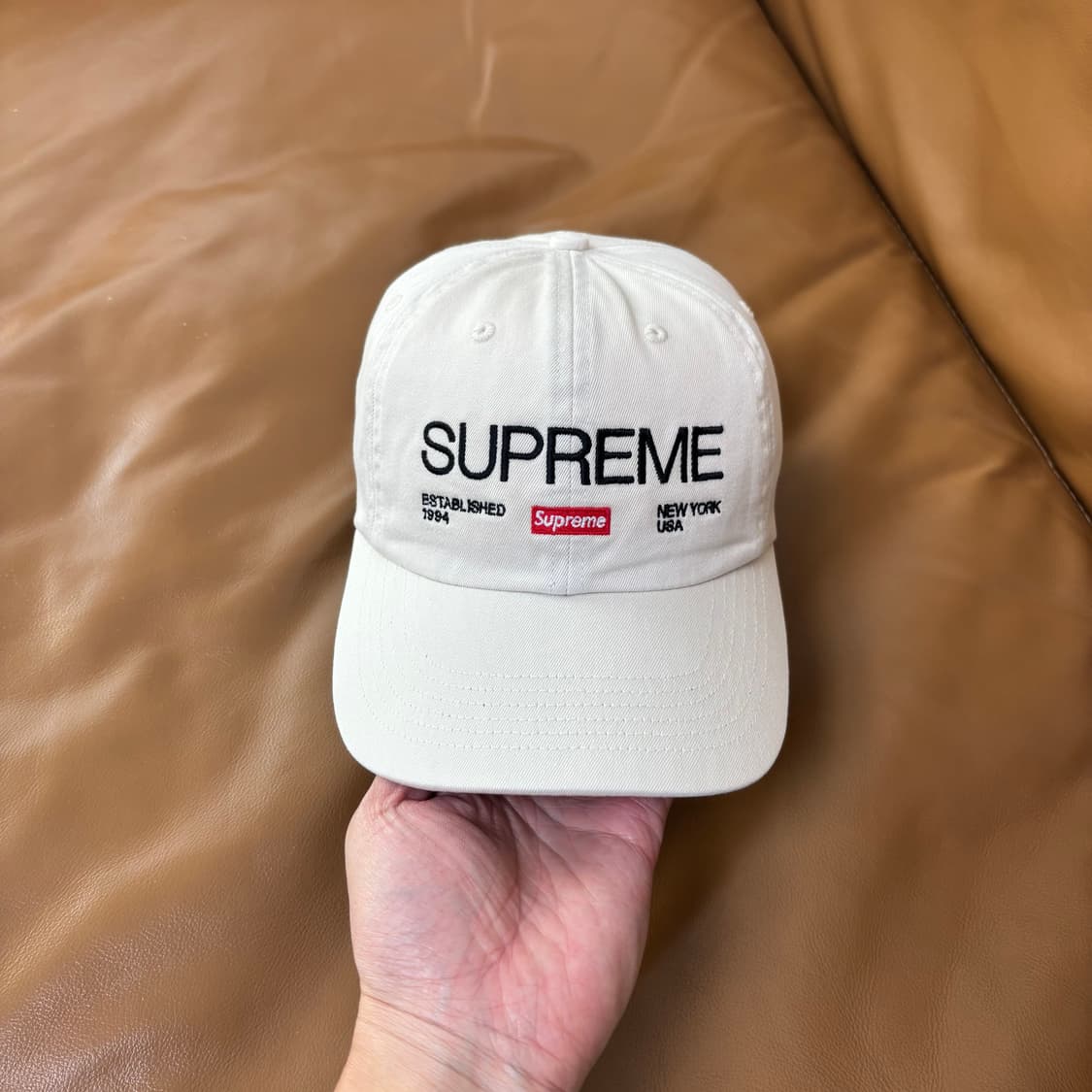 Supreme 슈프림 Est.1994 워시드 스톤 6패널 볼캡 모자 상품이미지2