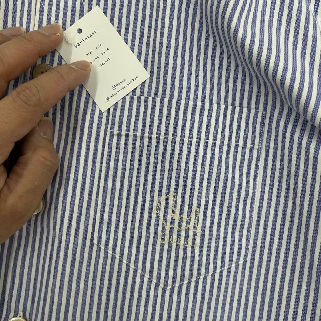 16162 - 구찌 스티치 로고 스트라이프 셔츠 상품이미지6