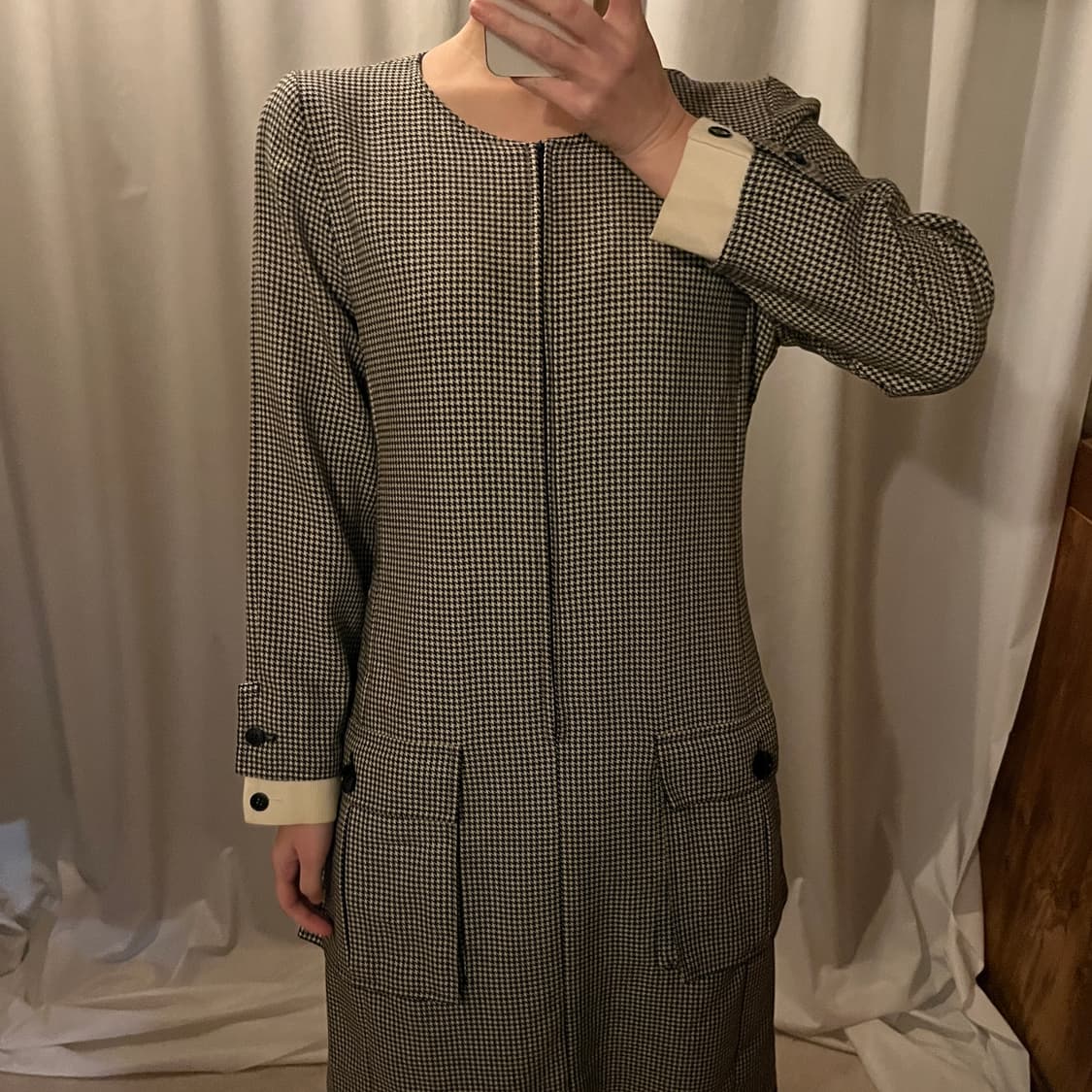 발렌티노 하운드투스 체크 원피스 상품이미지2