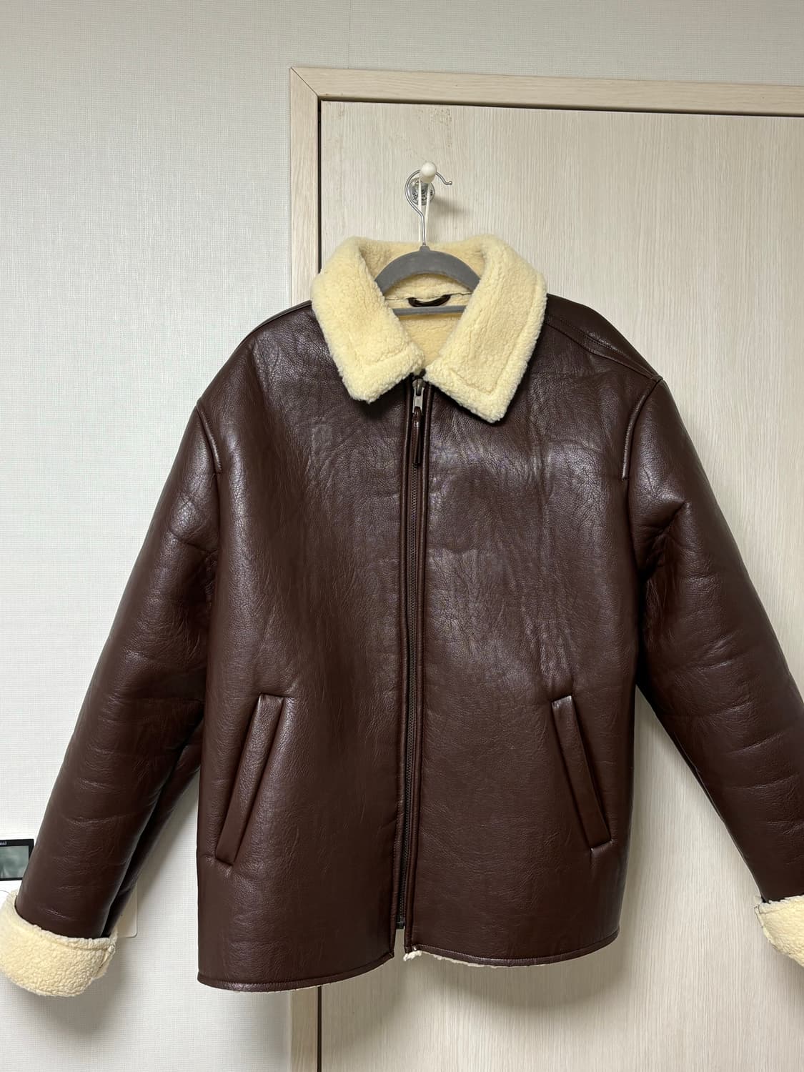 Ballow 브라운 무스탕 자켓 L 상품이미지1