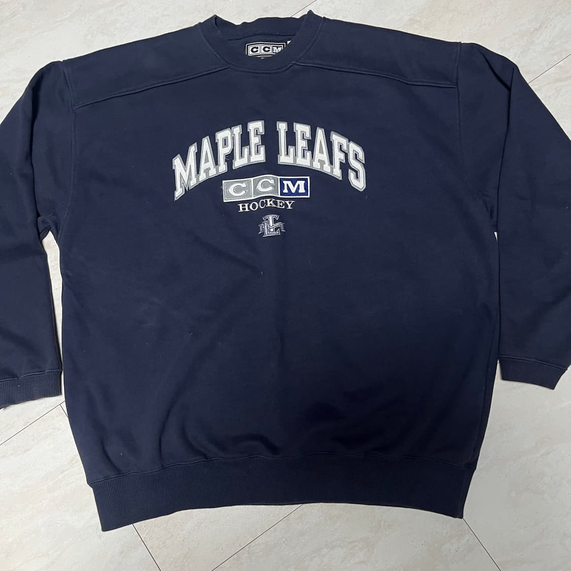 90s NHL CCM 토론토 하키팀 오버사이즈 스웻 기모 맨투맨 크루넥  상품이미지1