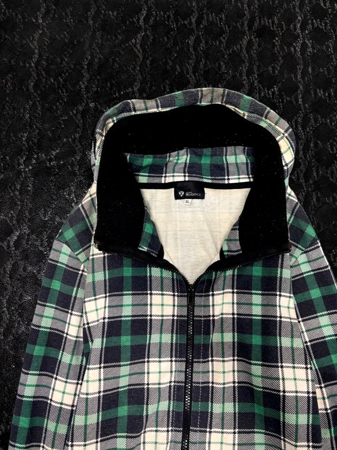 “TAKEO KIKUCHI” Green Check Pattern Y2K 상품이미지4