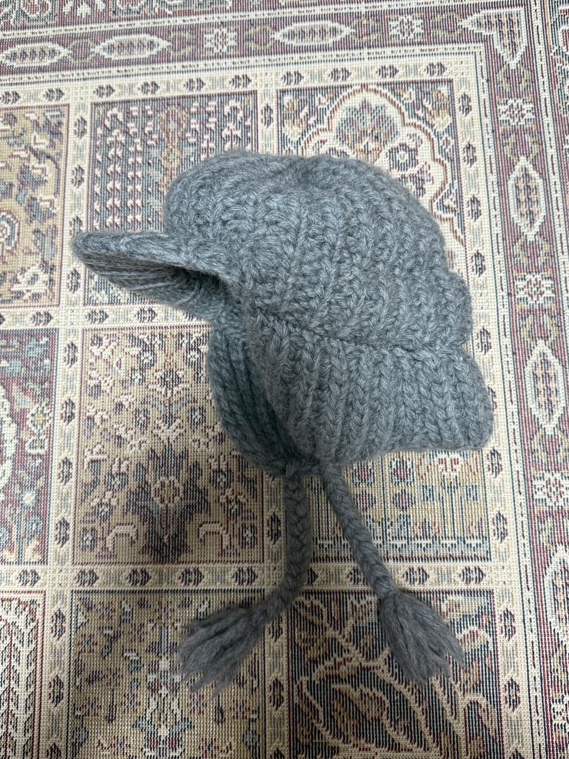 키지마 타카유키 울 이어플랩 그레이 카멜사장 상품이미지6