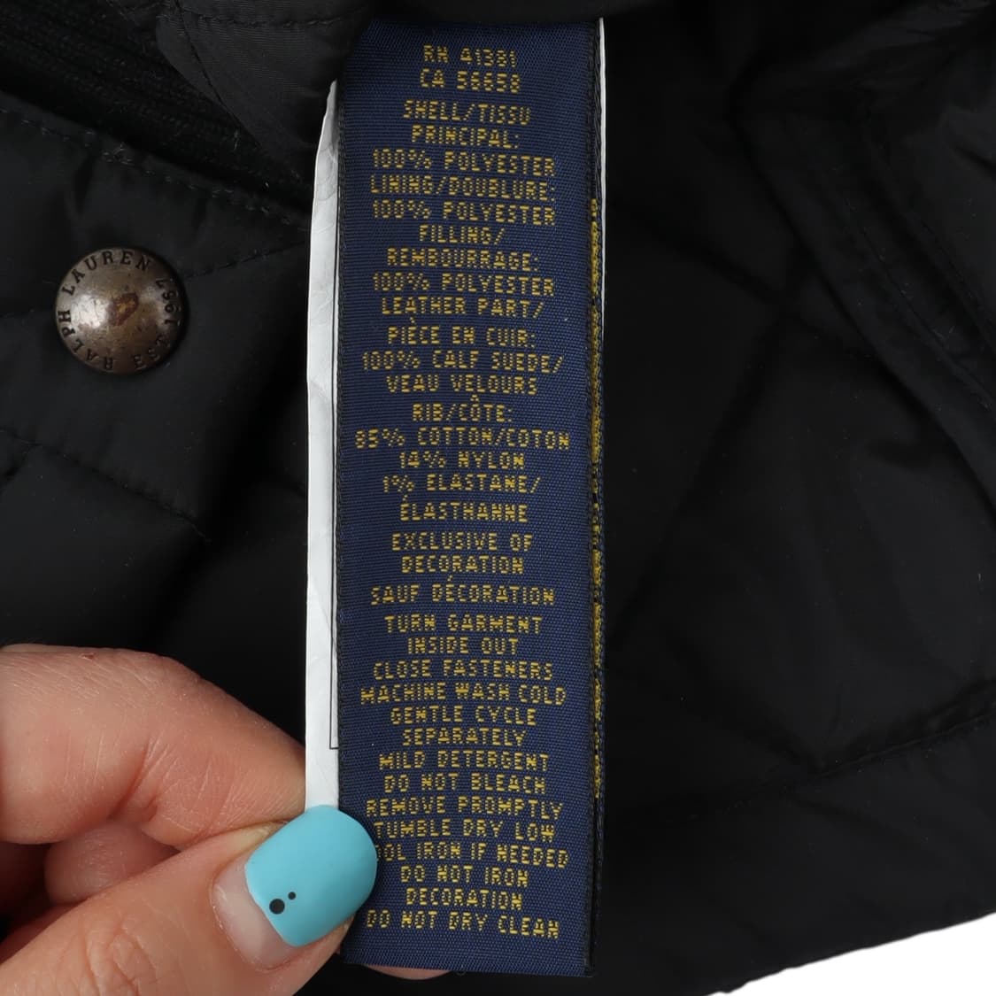 폴로 랄프로렌 크레스트폴로 스웨이드 퀄팅 베스트 상품이미지9