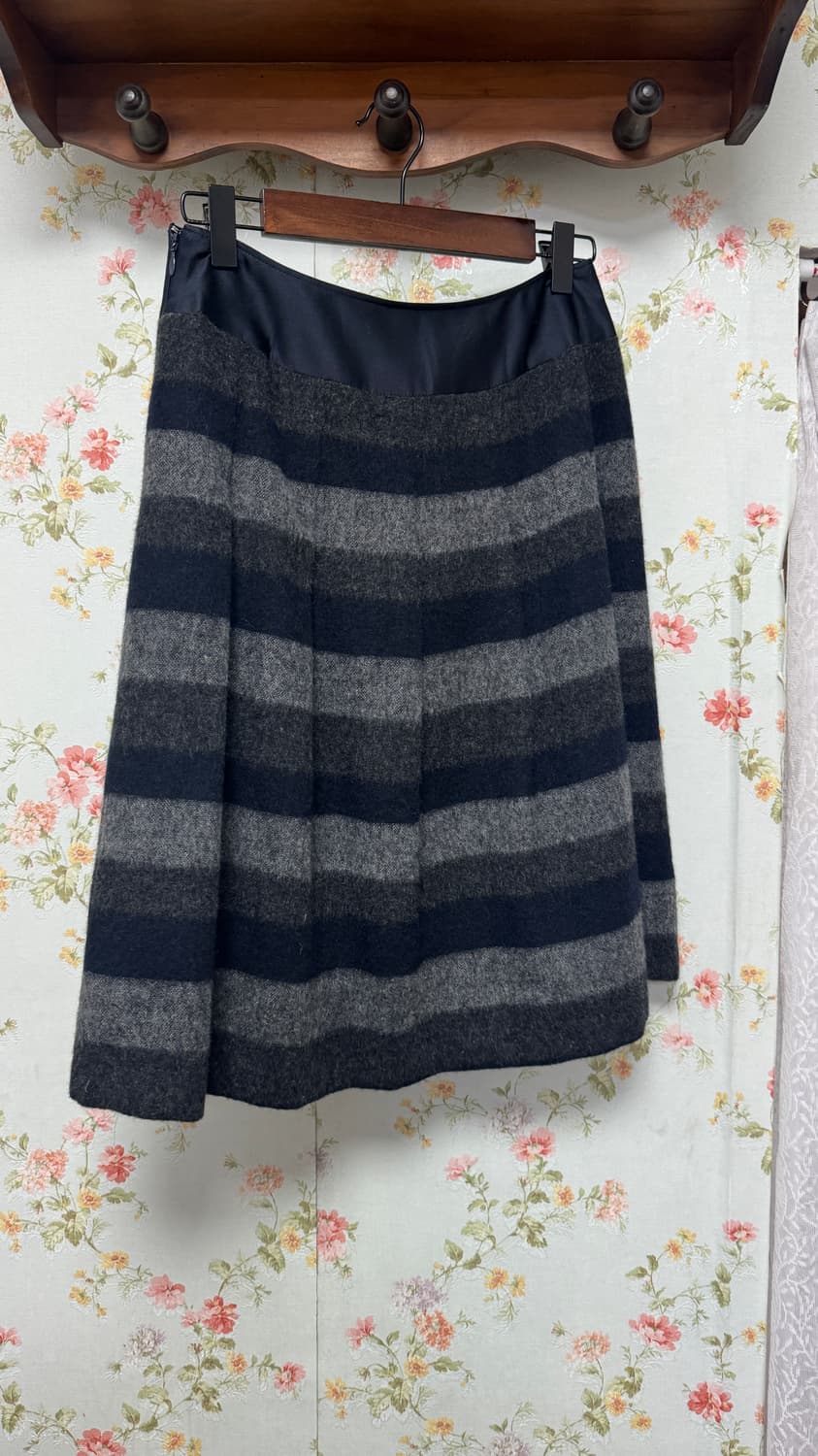 줄무늬 울 니트 스커트 상품이미지2