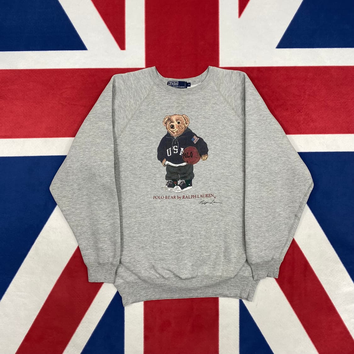 폴로 베어 맨투맨 S 실측M-L  상품이미지1