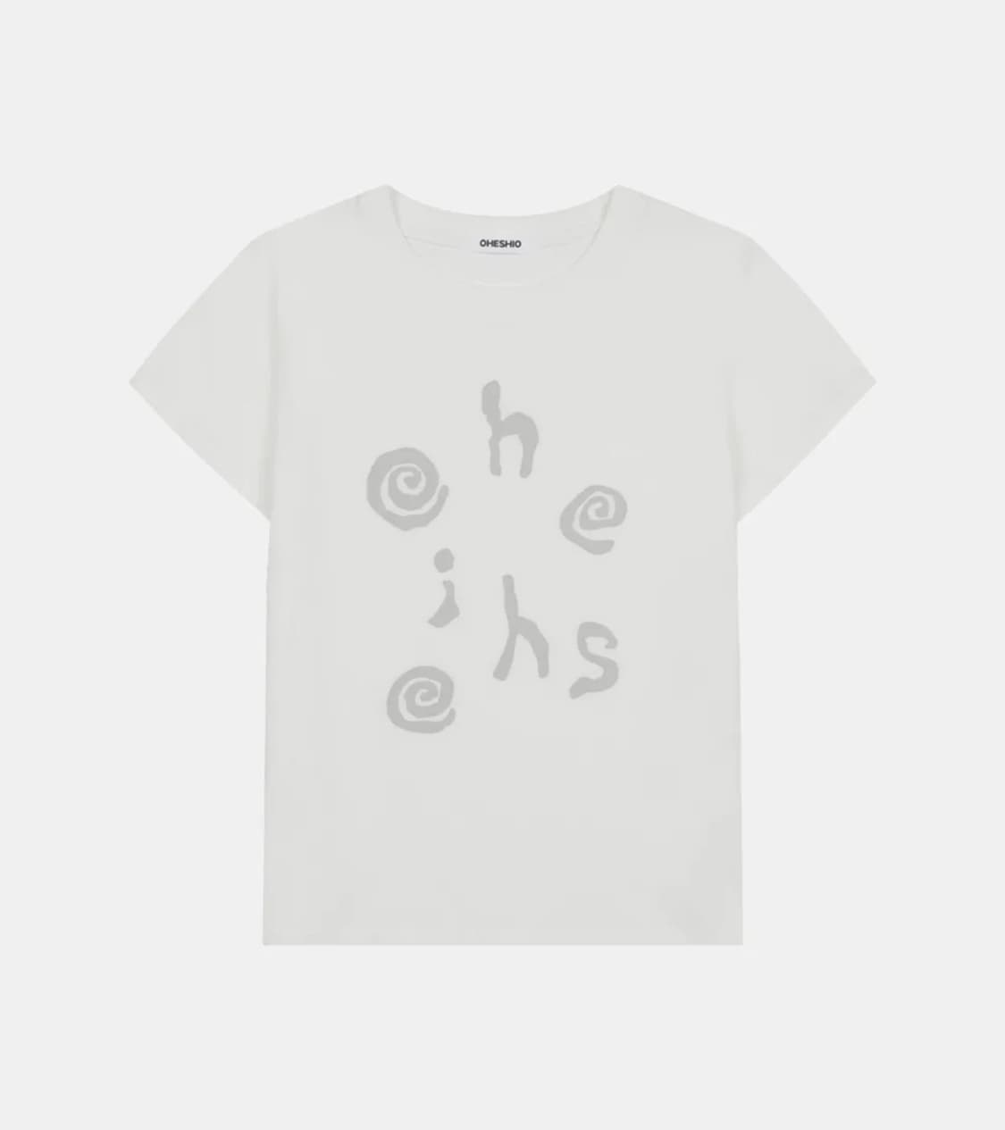오헤시오 LOGO SLIM T-SHIRT, WHITE 상품이미지1