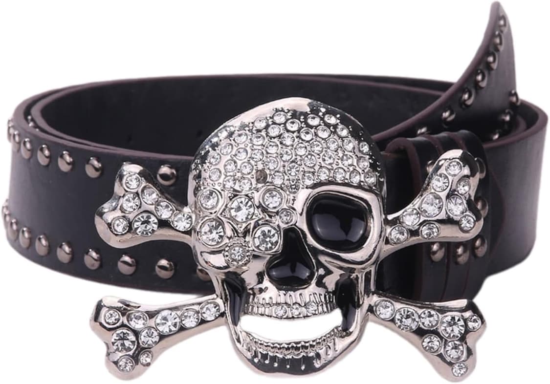 ICE skull head leather belt 상품이미지3