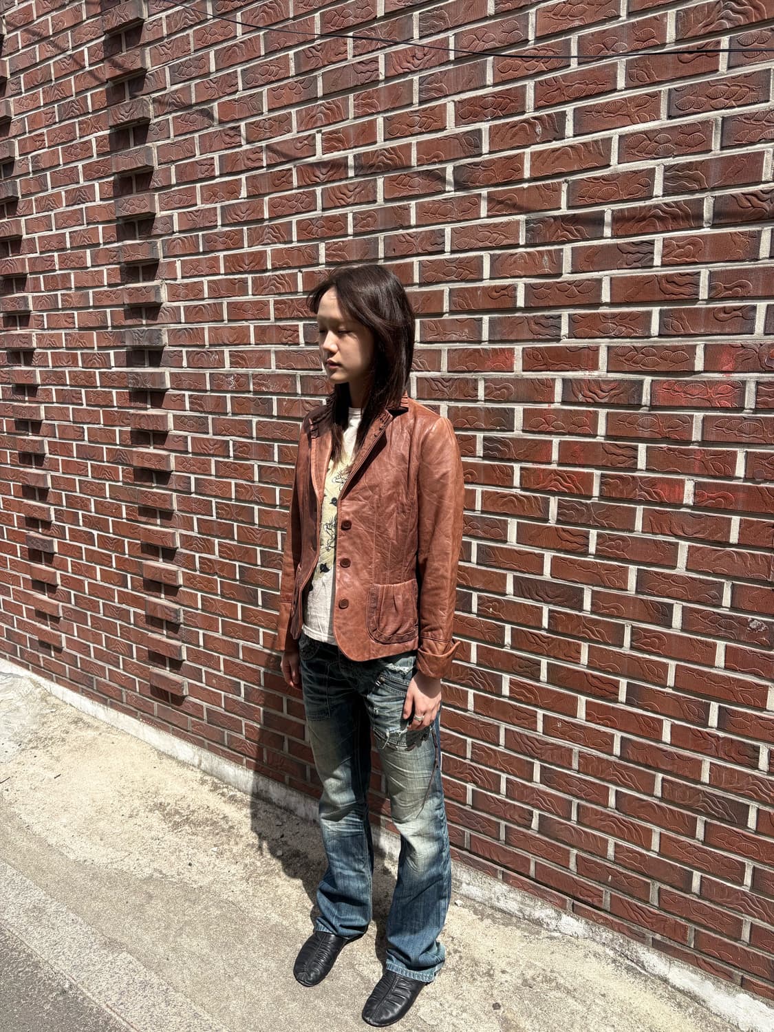 Ruffle Lambskin Vintage Jacket 상품이미지4