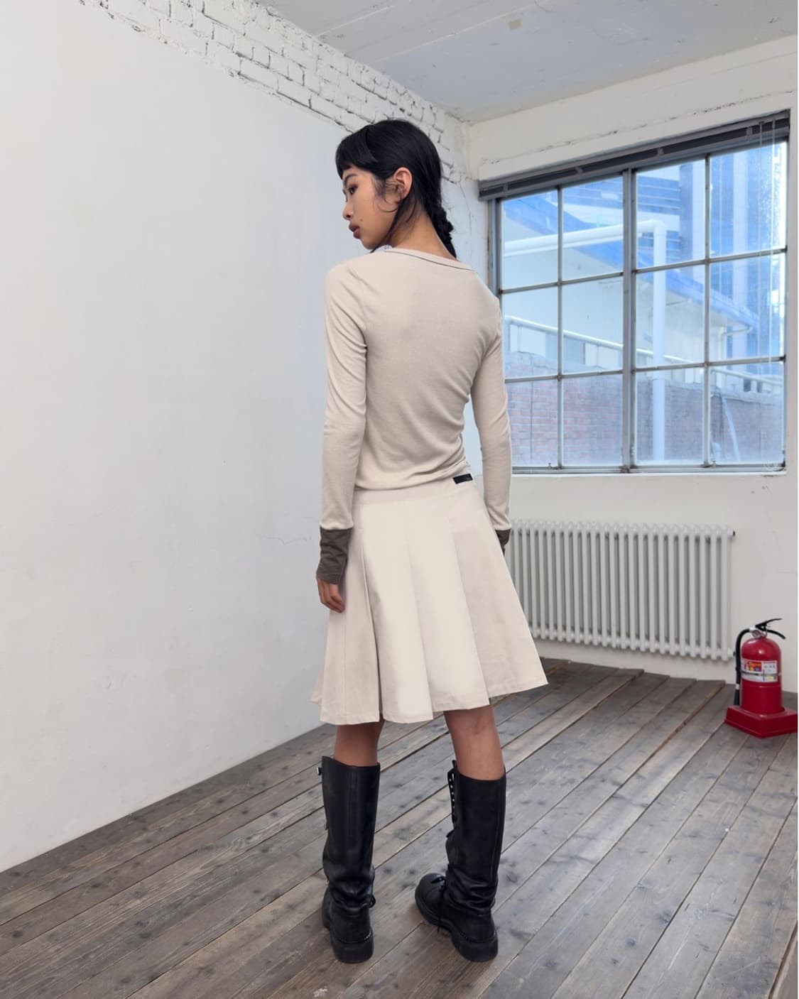 포르테나 porterna ribbed button cardigan 가디건 상품이미지4