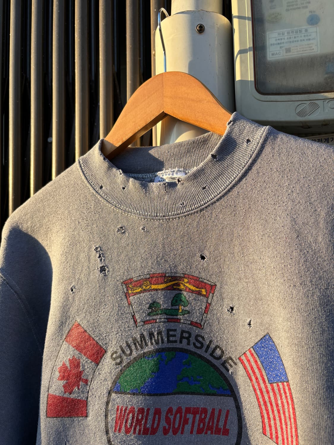 RH-01 90s 프룻오브더룸 50/50 워싱 데미지 커스텀 스웻셔츠 상품이미지5