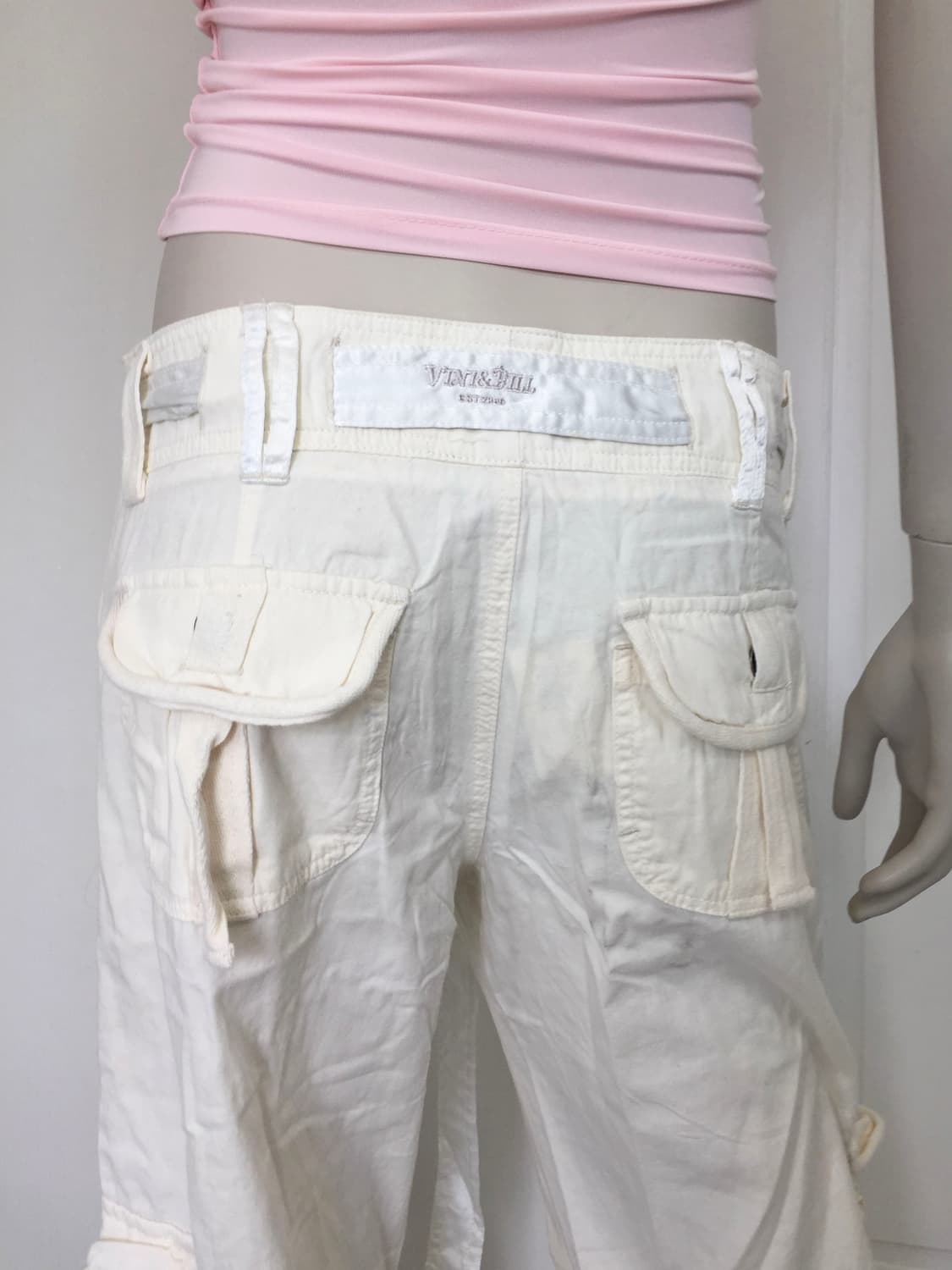 Vintage Cream Cargo Long Pants 상품이미지4