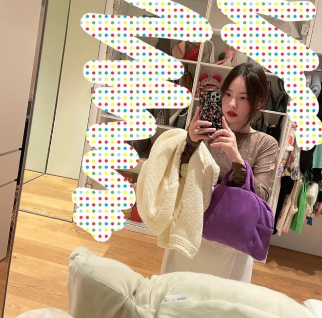 꼼데가르송 스웨이드백 퍼플 스몰  상품이미지8