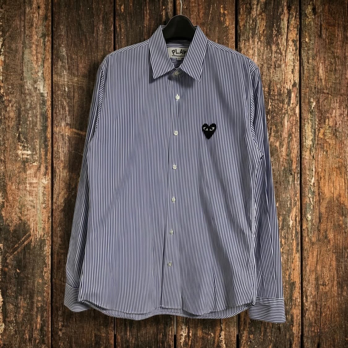 꼼데가르송 블랙와펜 스트라이프 셔츠 (Blue) 상품이미지1