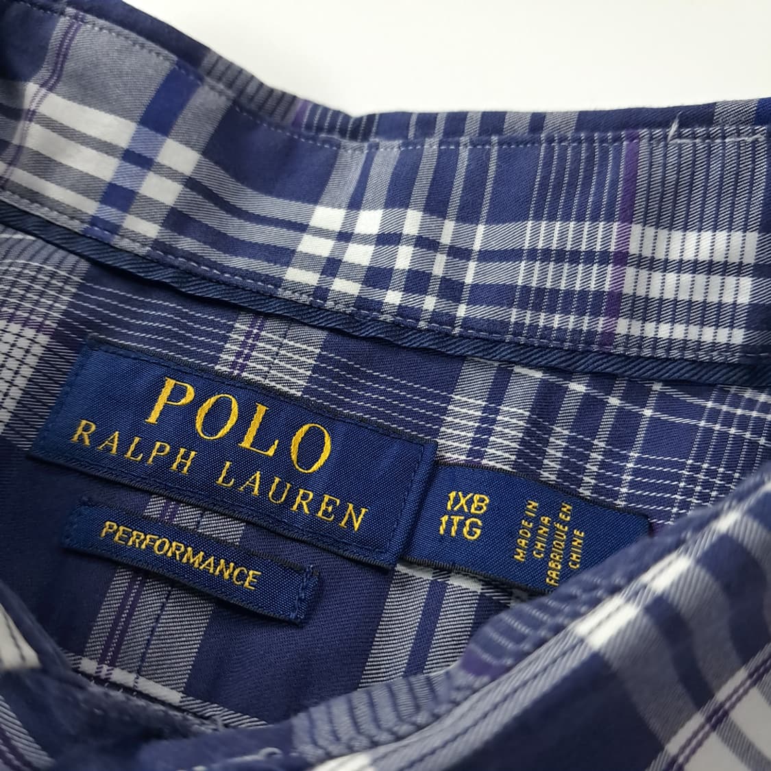 CK261 XL 폴로 퍼포먼스 타탄체크 블루 셔츠 남방 상품이미지3