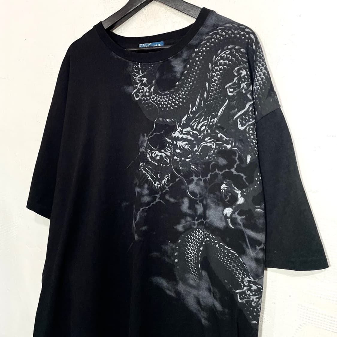 드래곤 호랑이 자수 펑크 프린팅 반팔티 상품이미지4