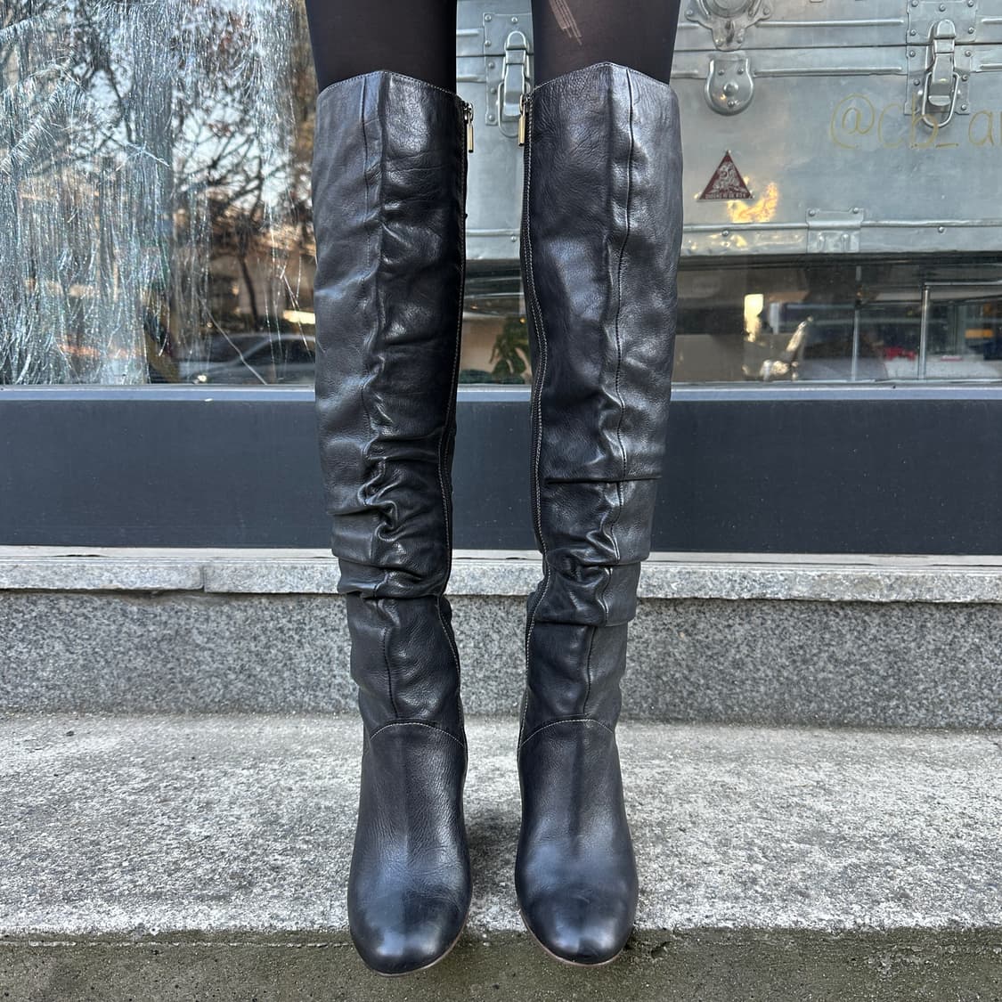 00s 오버니 가죽 태슬 웨지 부츠 상품이미지5