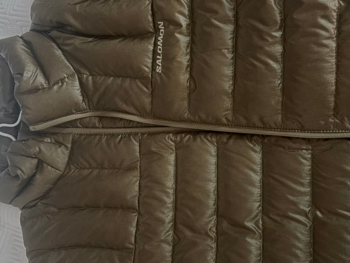 살로몬 여성 경량 패커블 다운 자켓 카키 M 상품이미지2