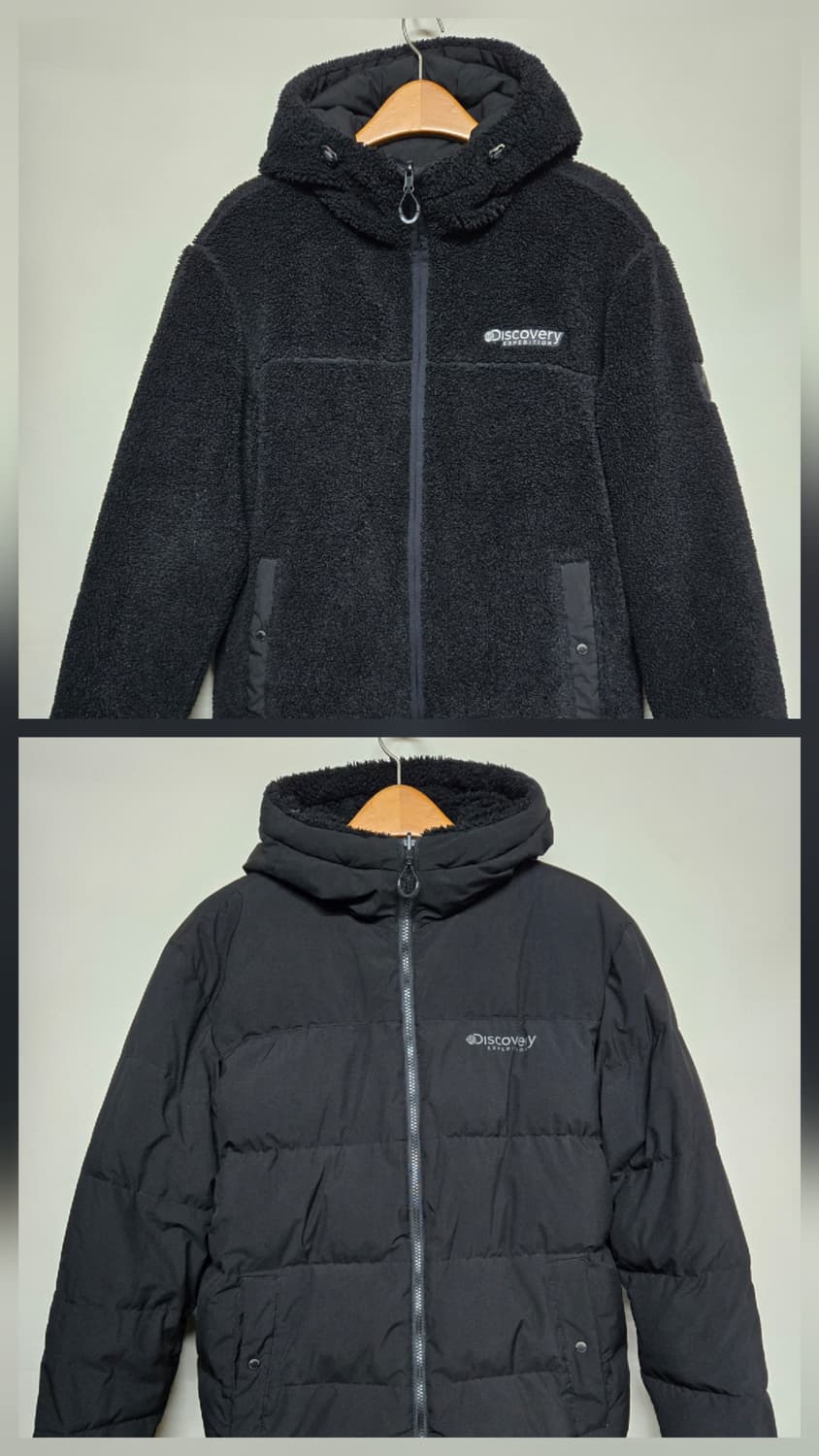 디스커버리 리버시블 후드 패딩 플리스 100 상품이미지1