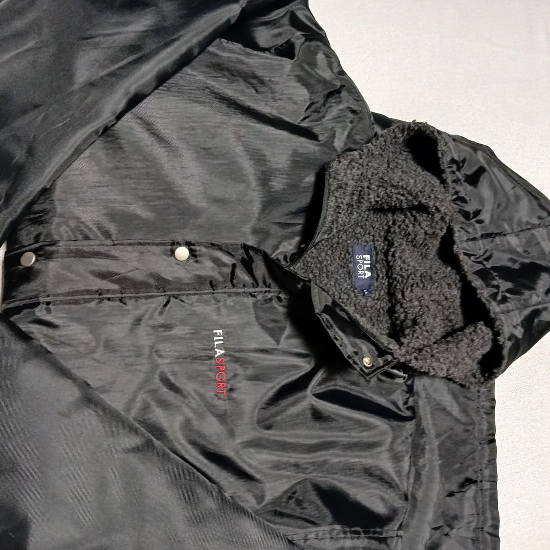 일본판 fila 휠라 필라 벤치코트 양털 누빔 패딩 롱자켓 상품이미지7