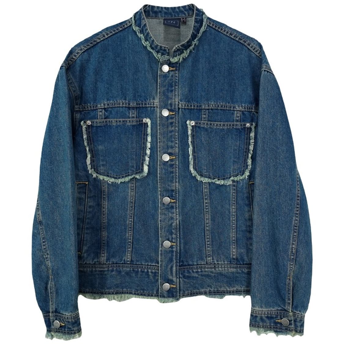 [로맨틱크라운] 데미지 디테일 페이즐리 도킹 데님 자켓 M18905 상품이미지2