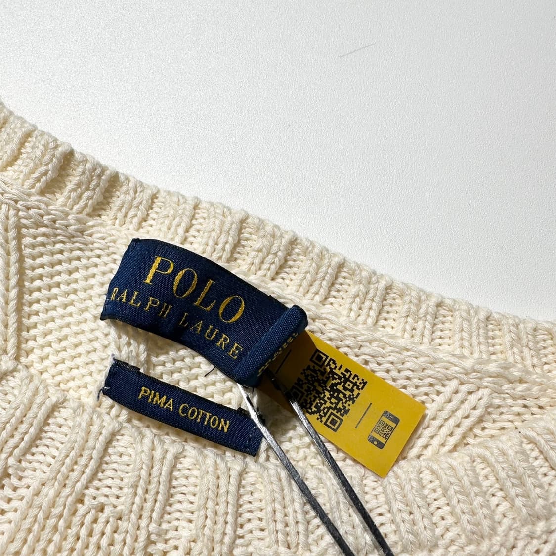 폴로 랄프로렌 크레스트 로고 와펜 케이블 라운드 니트 (신형QR) 상품이미지5